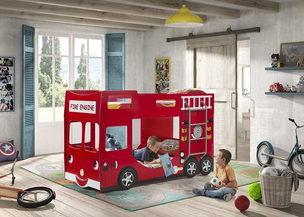 Beliche Infantil Camião dos Bombeiros NEW FIRE TRUCK Vermelho