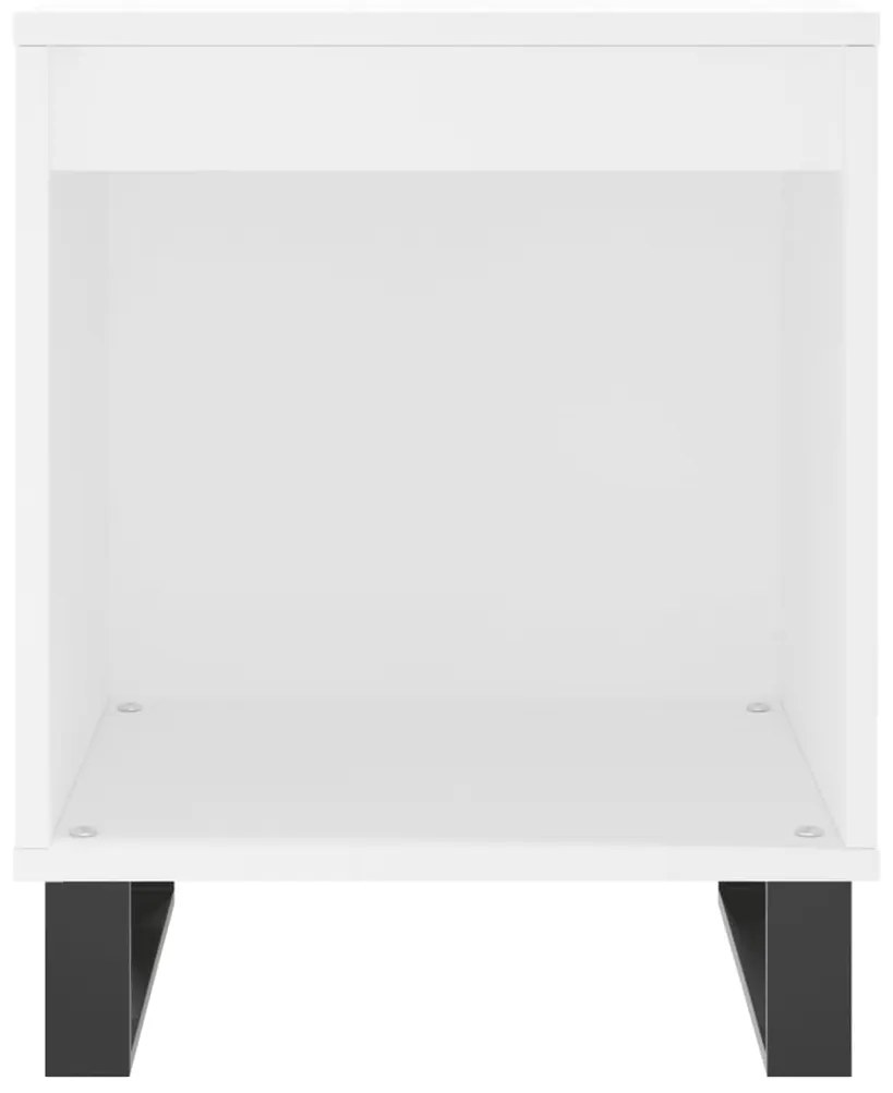 Mesas de cabeceira 2pcs 40x35x50 cm derivados de madeira branco
