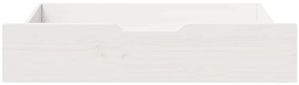 Gavetas para cama 2 pcs 80x55x17 cm pinho maciço branco