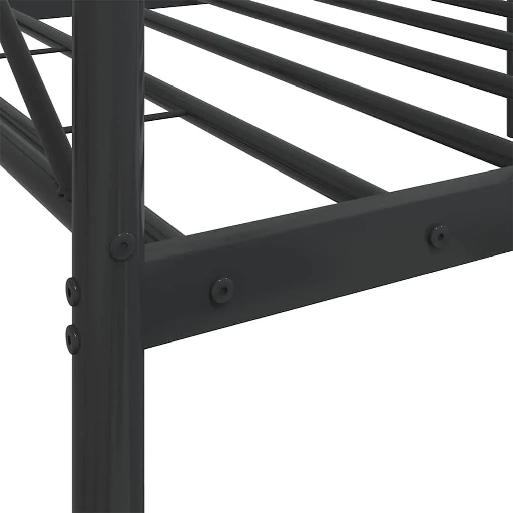 Cama de Dia sem Colchão 90x200 cm aço preto