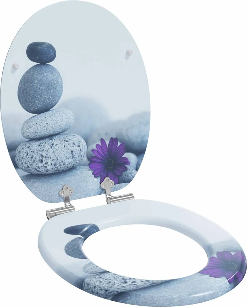 vidaXL Assento de Vaso Sanitário Cinzeto 44 x 38 cm Placa de MDF