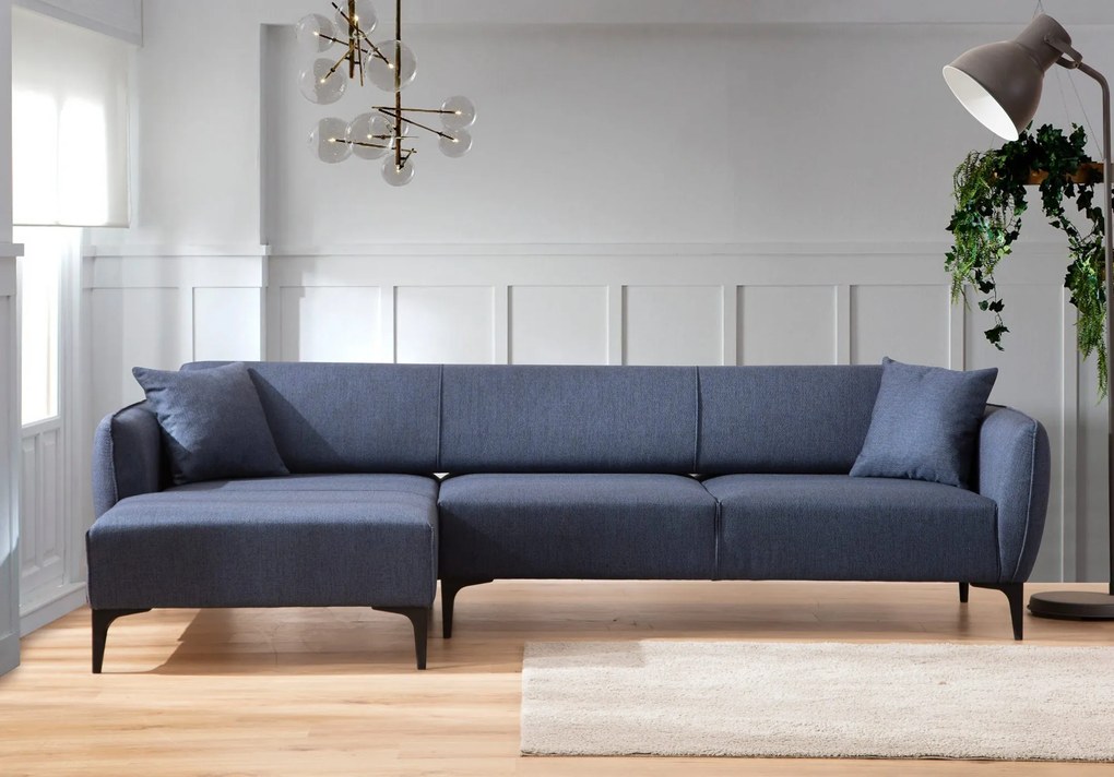 Sofá de Canto Belissimo – Azul – 140 x 270 cm