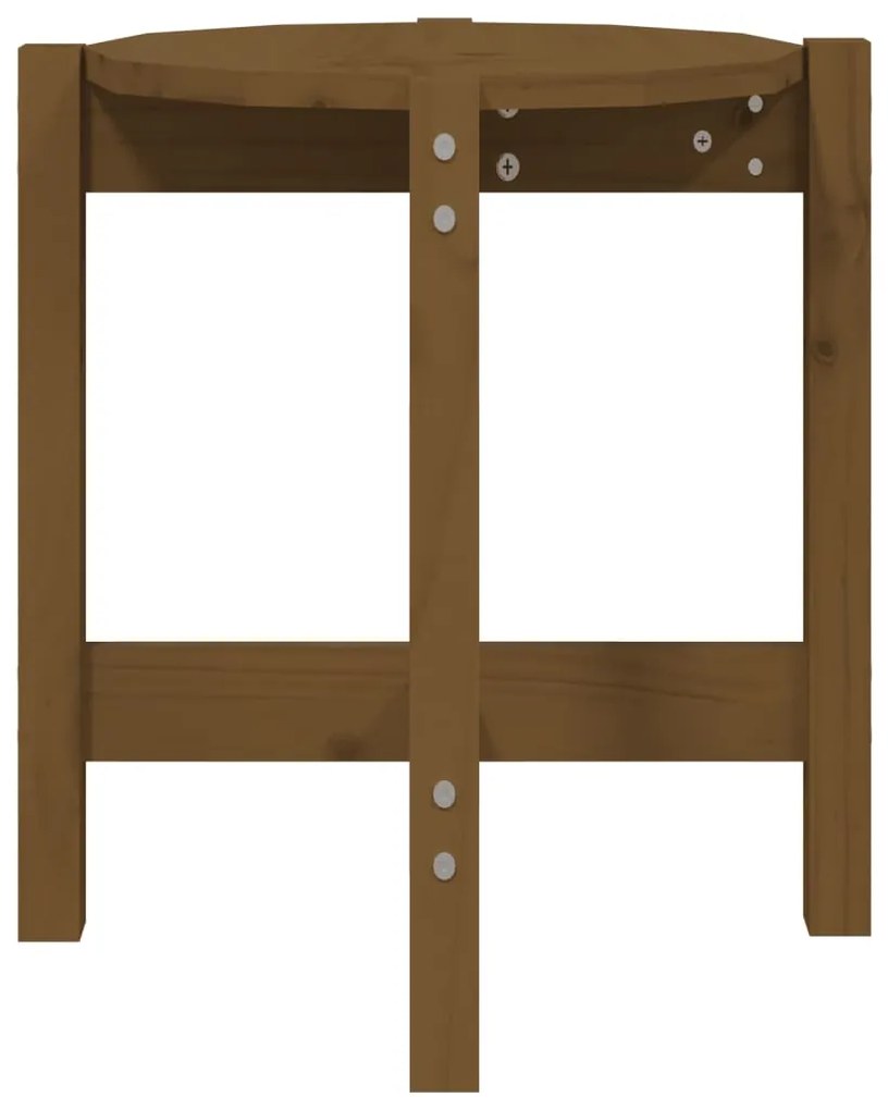 Mesa de centro Ø 42,5x45 cm madeira pinho maciça castanho-mel