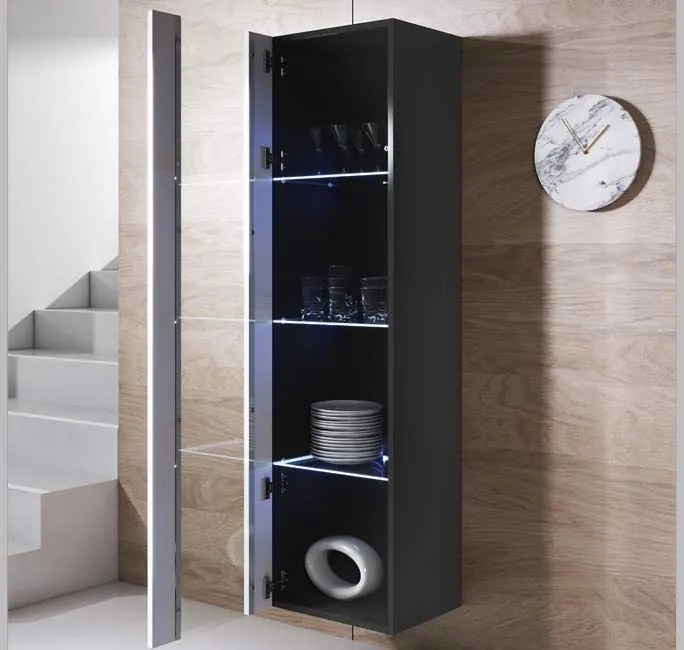 Conjunto de Móveis de Sala Nespereira – 1,6 m – Modular em Preto e Bra