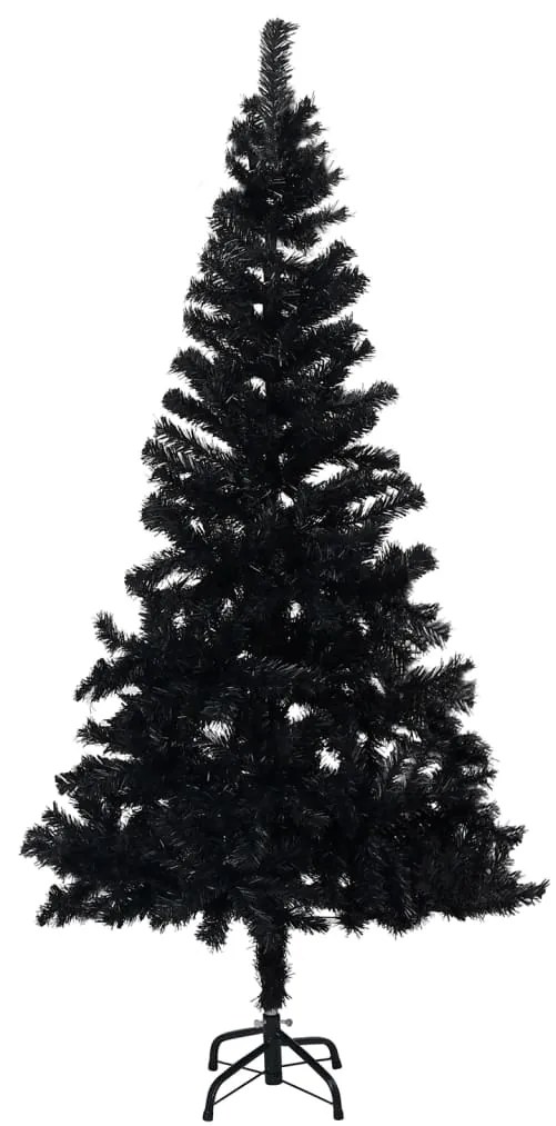 vidaXL Árvore de Natal artificial com suporte 180 cm PVC preto