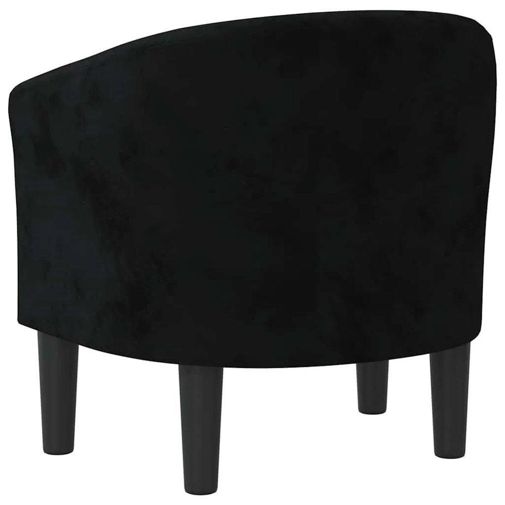 Poltrona veludo preto
