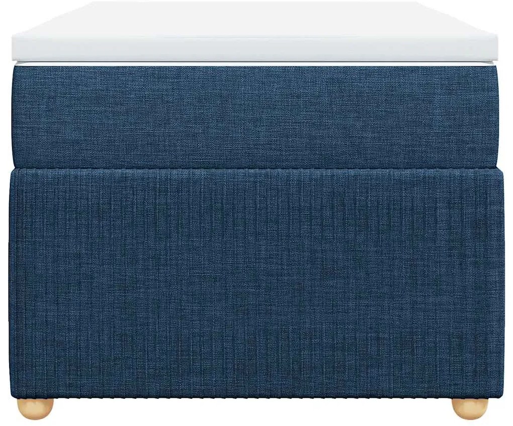 Cama com molas/colchão 80x200 cm tecido azul