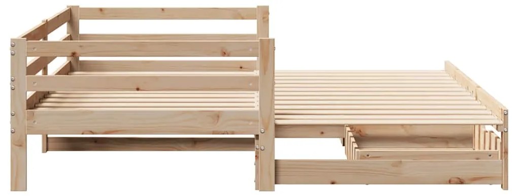 Sofá-cama com gavetão e gavetas sem colchão 80x200 cm