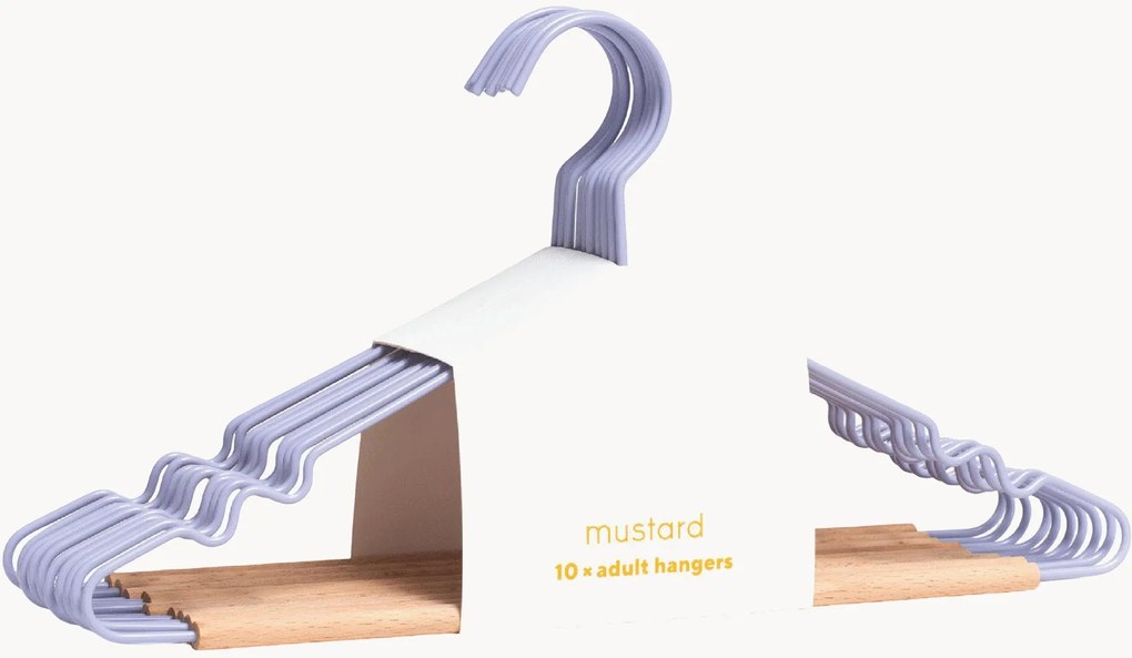 Cabides artesanais Adult Lilac, conjunto de 10