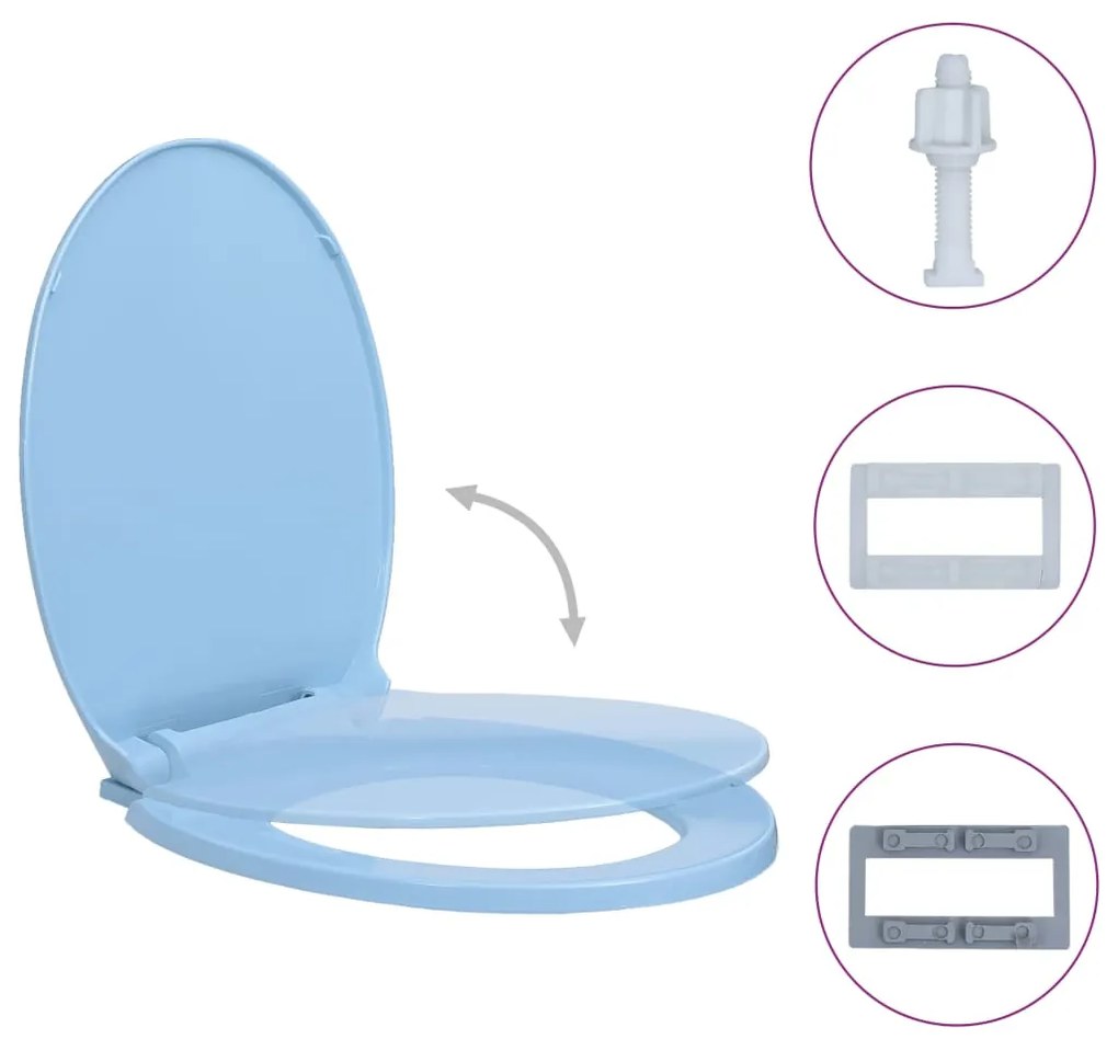 Tampo de sanita oval com fecho suave azul