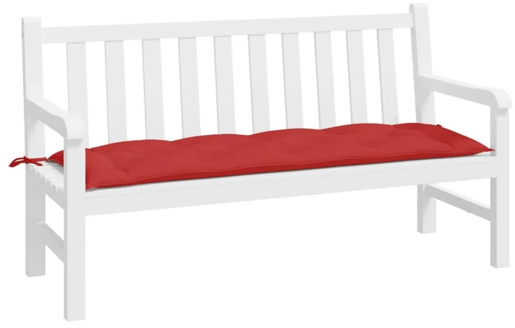 Almofadão p/ banco de jardim 150x50x7cm tecido oxford vermelho