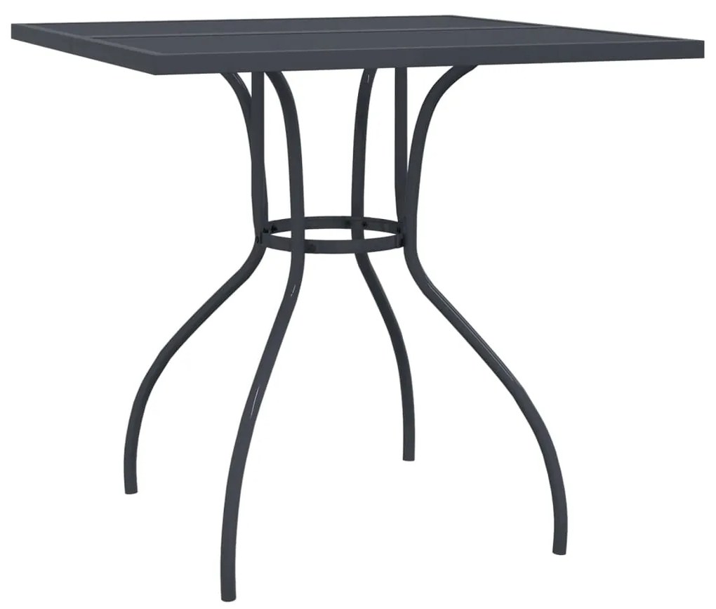 3 pcs conjunto de jantar para jardim rede de metal antracite