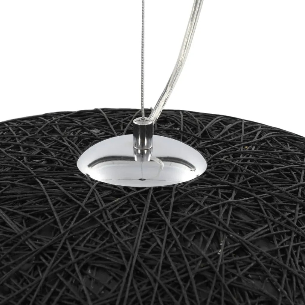 Candeeiro suspenso preto e dourado Ø70 cm E27