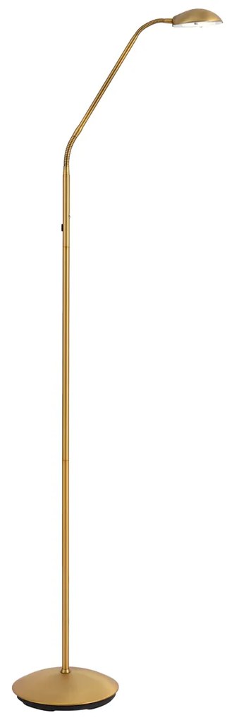 Candeeiro de pé moderno bronze com LED regulável em 3 níveis recarregável - Waldorf Moderno