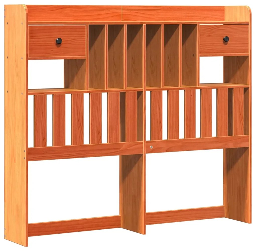 Cama com estante sem colchão 135x190 cm pinho maciço