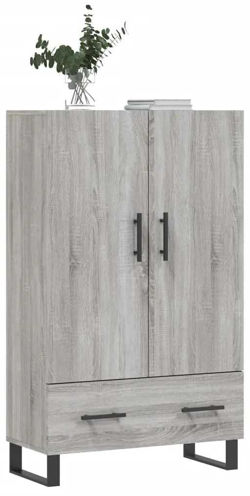 Armário alto derivados de madeira 69,5x31x115cm cinza sonoma