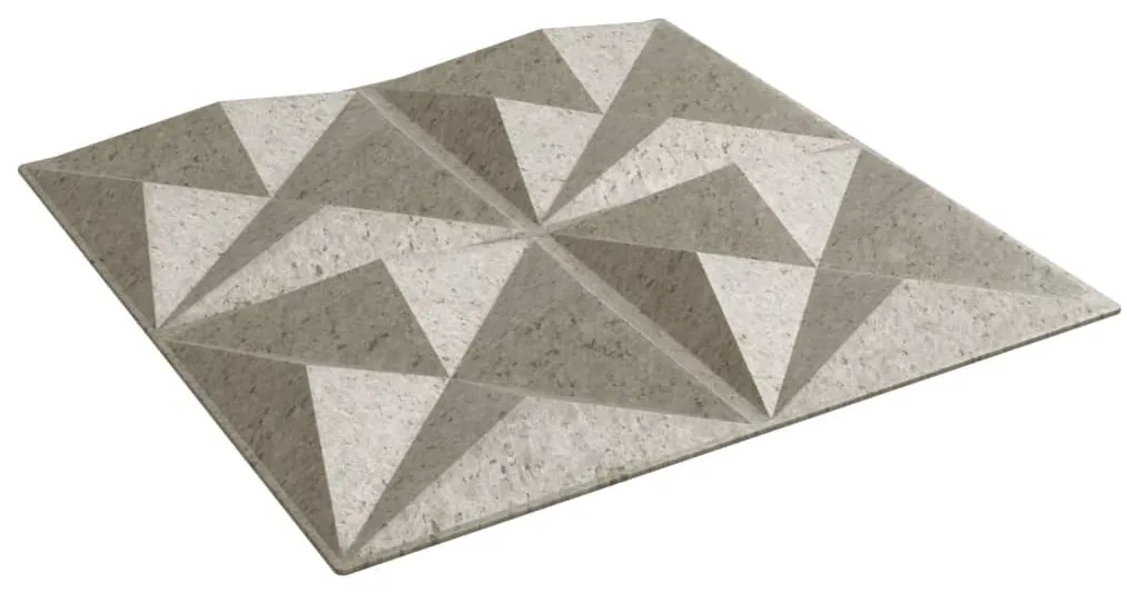 Painéis de parede 12 pcs 50x50 cm 3 m² XPS origami betão