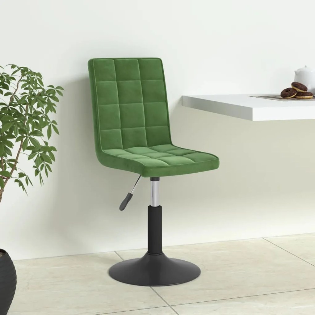 vidaXL Cadeiras de jantar giratórias 4 pcs veludo verde-escuro