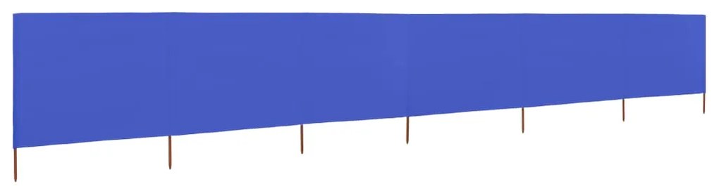 Para-vento com 6 painéis em tecido 800x80 cm azul-ciano