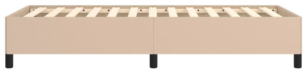 Estrutura de cama 80x200 cm couro artificial cor cappuccino