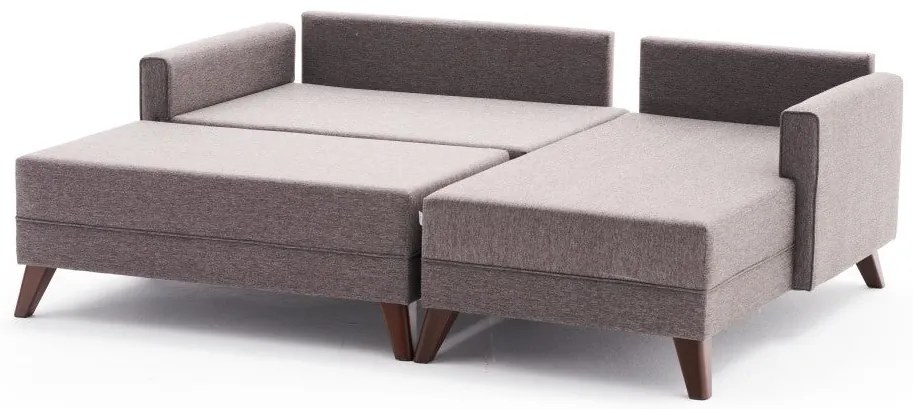 Sofá-Cama de Canto Bella – Castanho – 205 x 85 x 81 cm