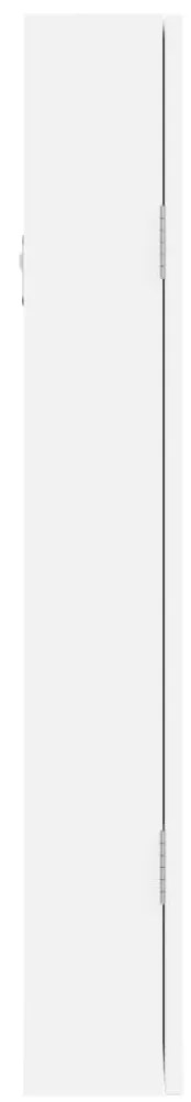 Móvel para joias de parede espelhado com luzes LED branco