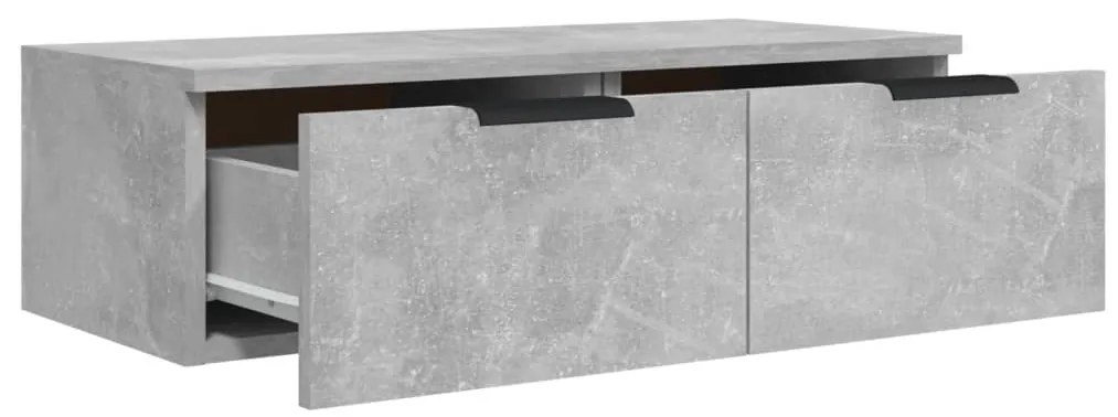 Armário parede 2 pcs 68x30x20 cm madeira proce. cinza cimento