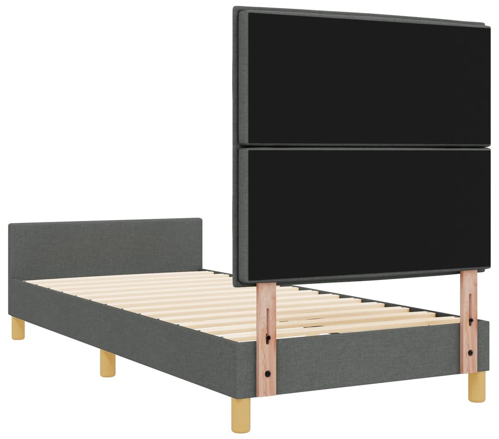 Cama vidaXL Cinza Escuro 80x200 cm em Tecido