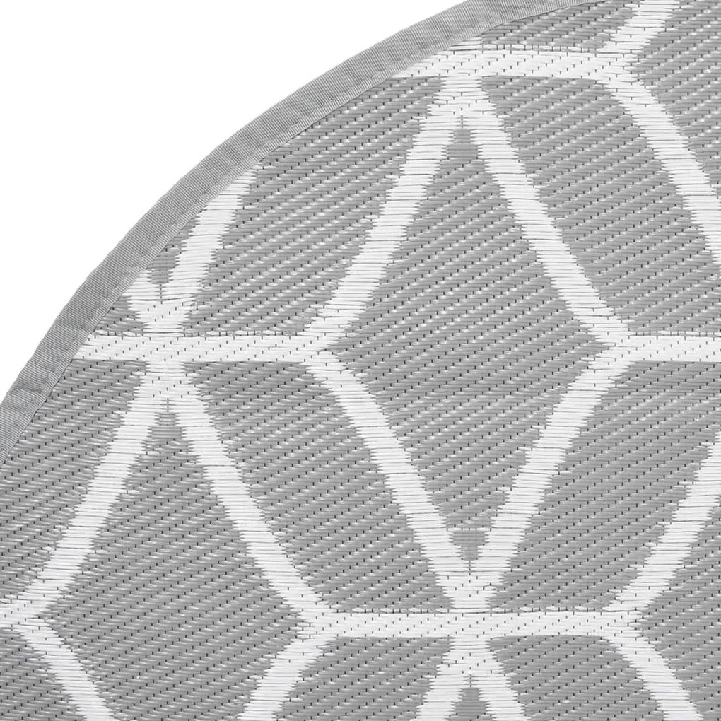 Tapete de exterior Ø120 cm ARAKIL PP cinzento