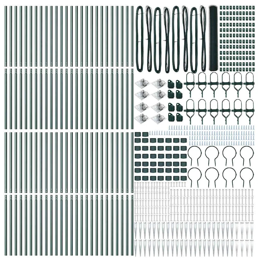 Cerca Hexagonal vidaXL Verde 1,2x100 m Aço
