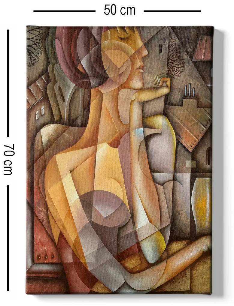 Pintura Decorativa em Tela 314553080 – Multicolor – 50 x 70 cm