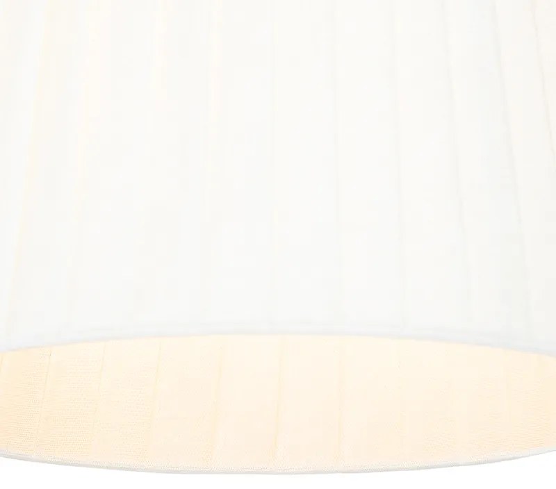 LED Candeeiro de parede moderno branco e bronze com luz de leitura - Renier Moderno