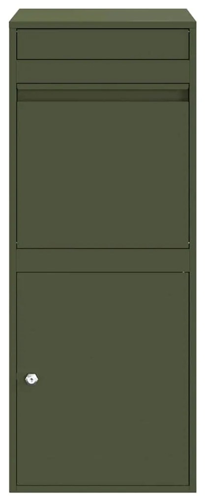 Caixa para entrega de pacotes Verde-oliva 41 x 38 x 103 cm Aço