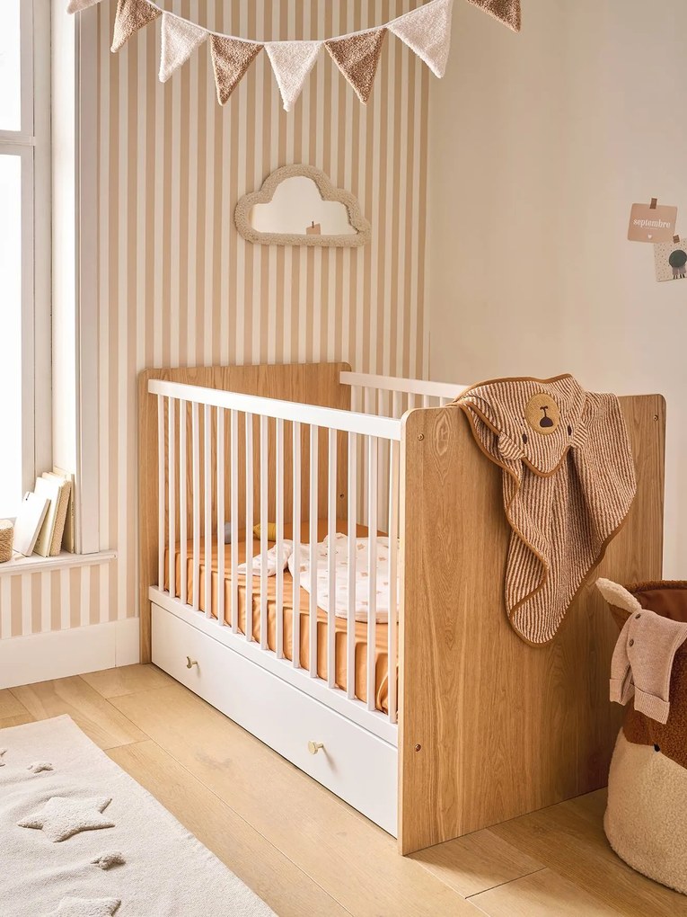 Cama de bebé evolutiva 60x120cm MOONLIGHT branco