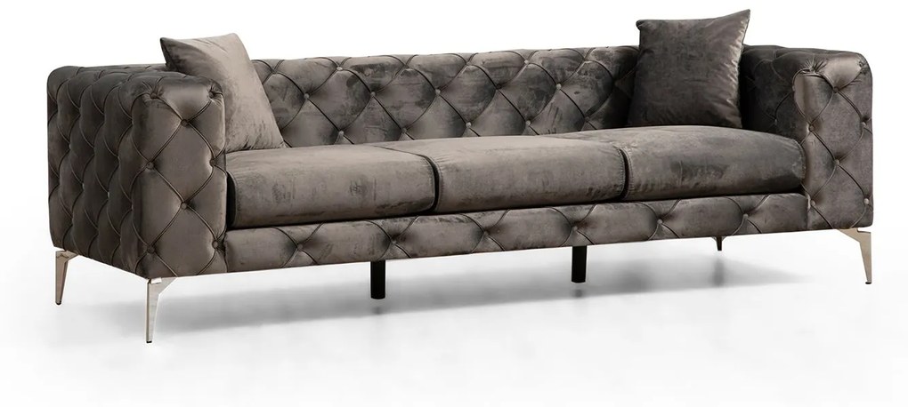 Sofá de 3 Lugares Como – Antracite – 237x70 cm