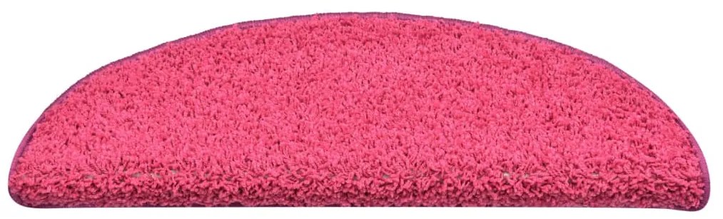 Tapete/carpete para degraus 15 pcs 56x17x3 cm rosa