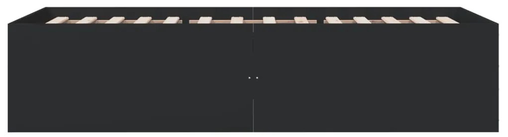 Estrutura de cama 90x190 cm derivados de madeira preto