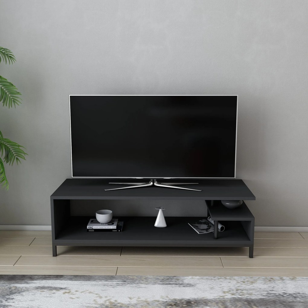 Móvel TV Reilly – Preto Antracite – 120 cm x 44,6 cm x 37,6 cm