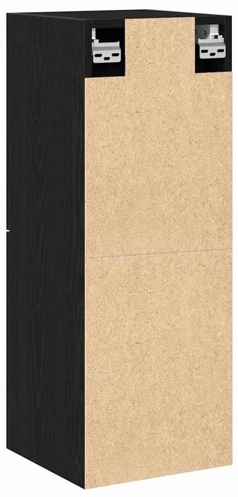 Armário de Casa de Banho VidaXL Preto Carvalho 30x30x80 cm Madeira Rec
