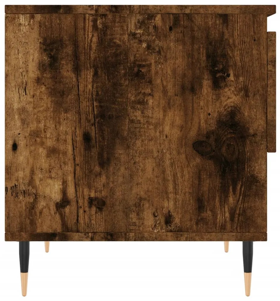 Mesas de centro 2 pcs 50x46x50cm deriv. madeira carvalho fumado