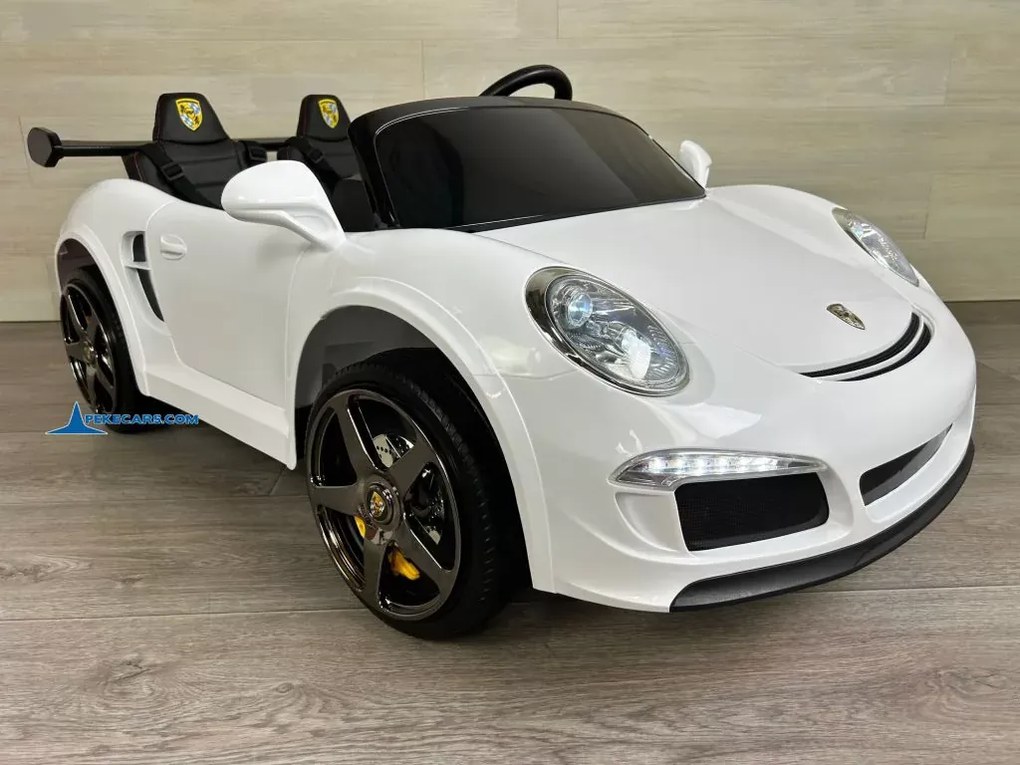 Carro elétrico para crianças Desportivo RUF CTR3 24V 2.4G MP4, Rodas de borracha, 2 lugares em pele sintética Branco