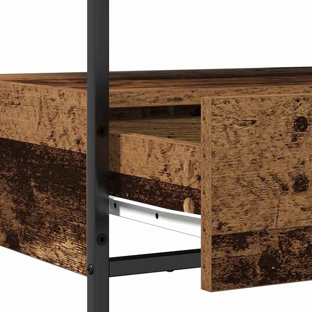 Mesa de Consola vidaXL Madeira Velha 75x40x75 cm Madeira Reforçada e A