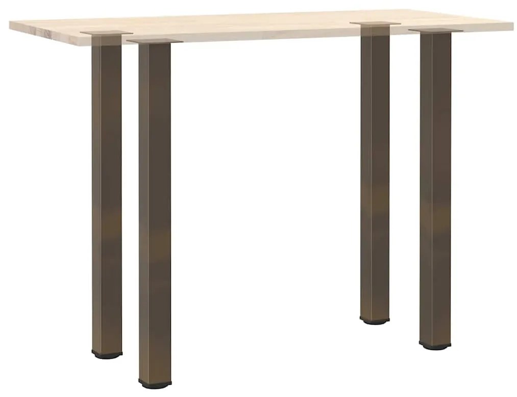 Pés para mesa de bar 4 peças aço natural 100-102 cm aço