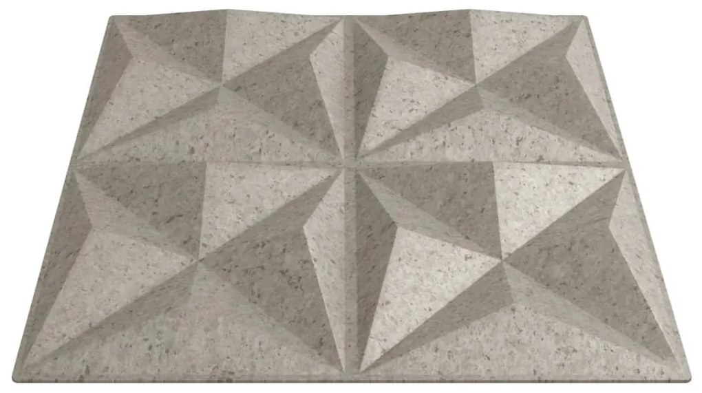Painéis de parede 12 pcs 50x50 cm 3 m² XPS origami betão