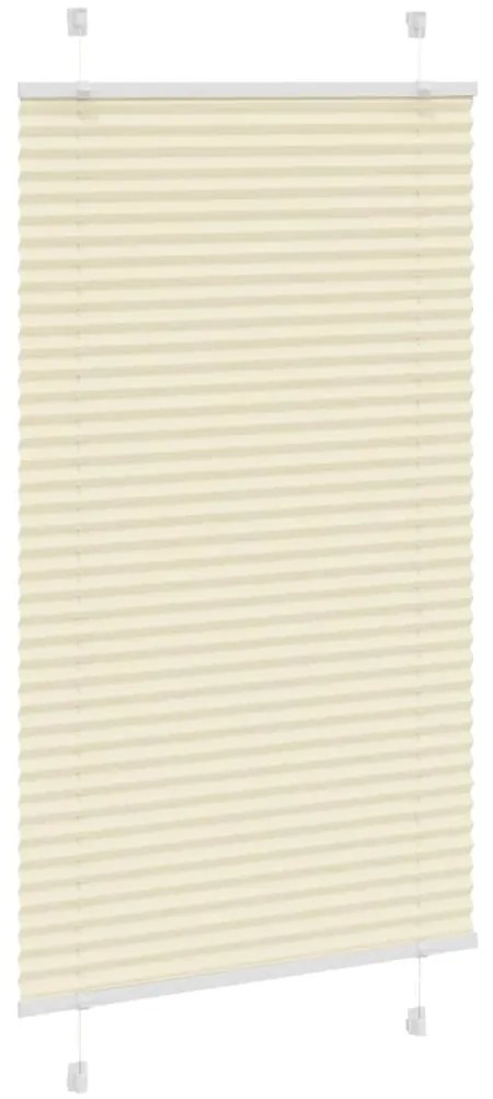 Creme Plissada Cega 80x150 cm Largura Tecido 79,4 cm Poliéster