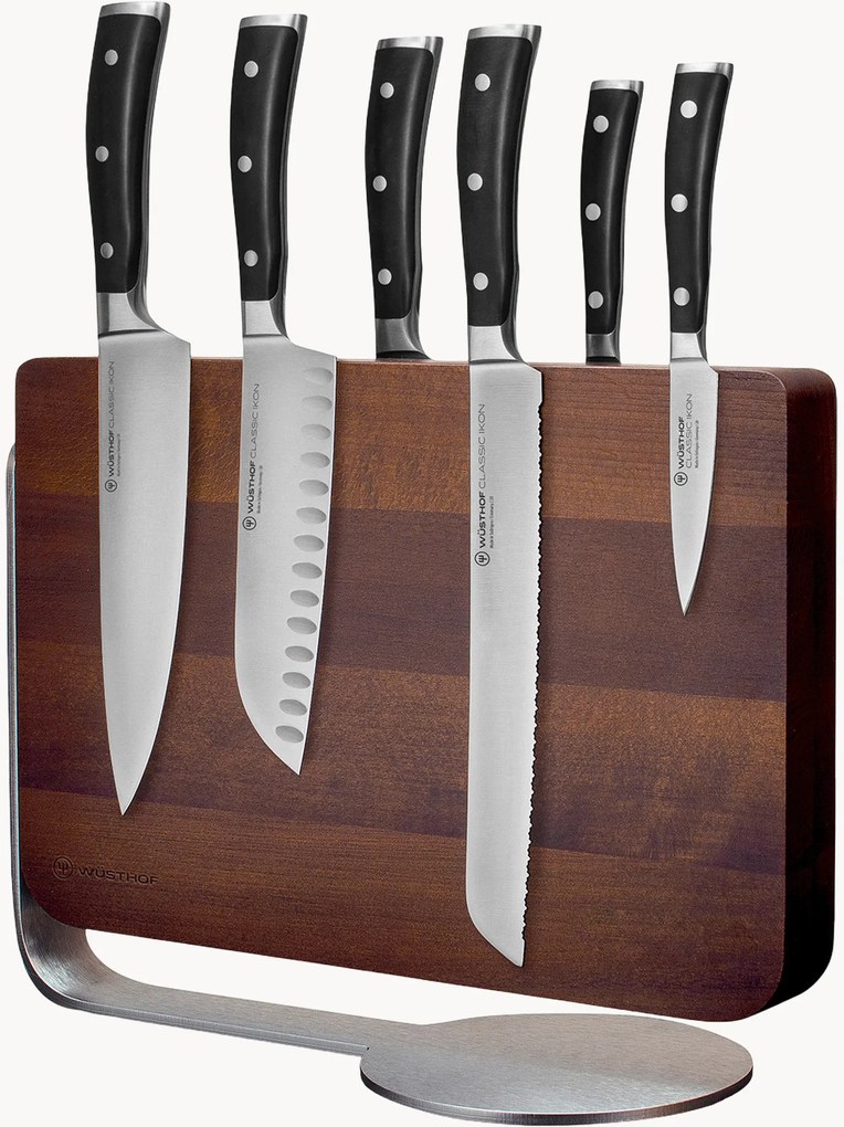 Bloco de facas em madeira de faia Classic Icon, conjunto de 6