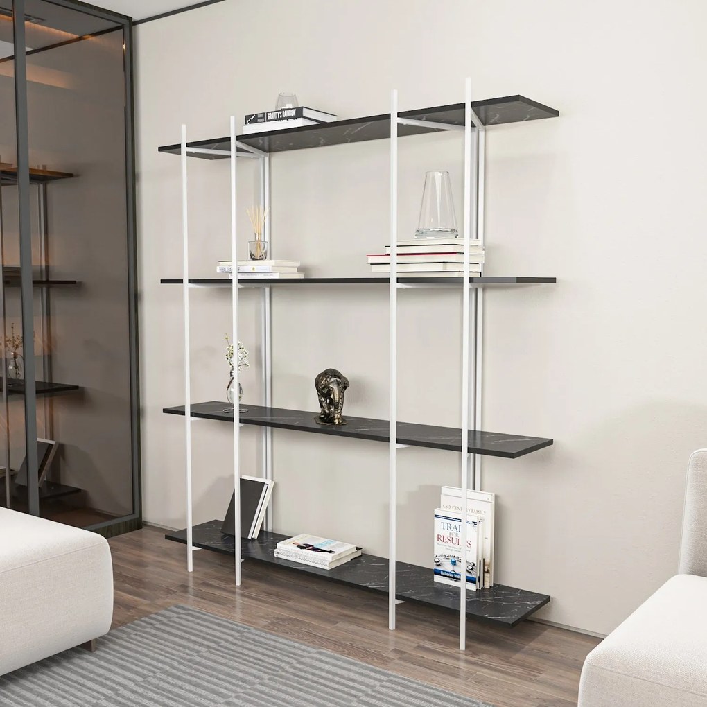 Estante Moss – Preto e Branco – 160x180x29,6 cm