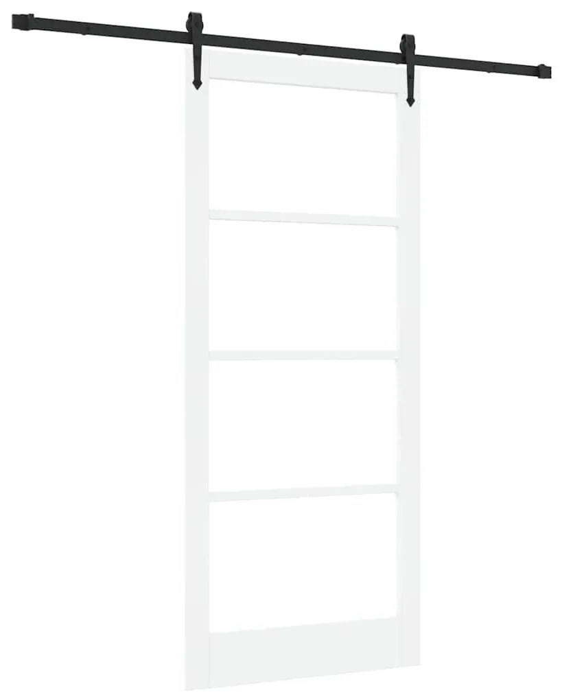 Porta Deslizante vidaXL com Conjunto de Ferragens "ORKDAL" Branca 93x2
