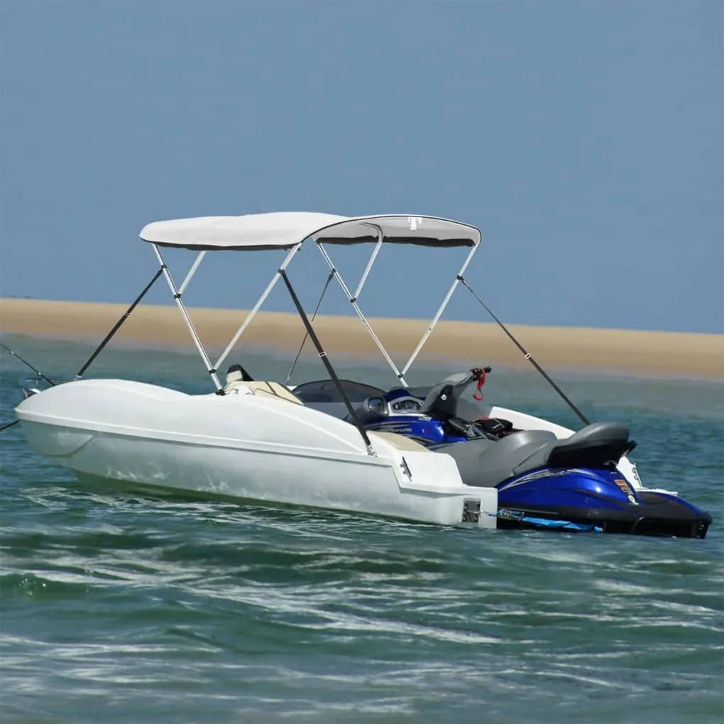 vidaXL Toldo 3 arcos Bimini paredes malha laterais 183x(185-198)x137cm