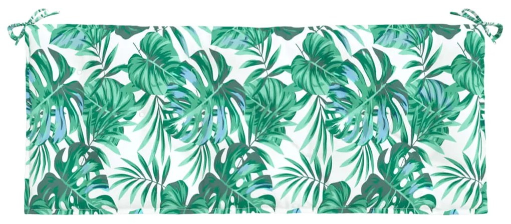 Almofadões banco jardim 2 pcs 120x50x7 cm oxford padrão folhas